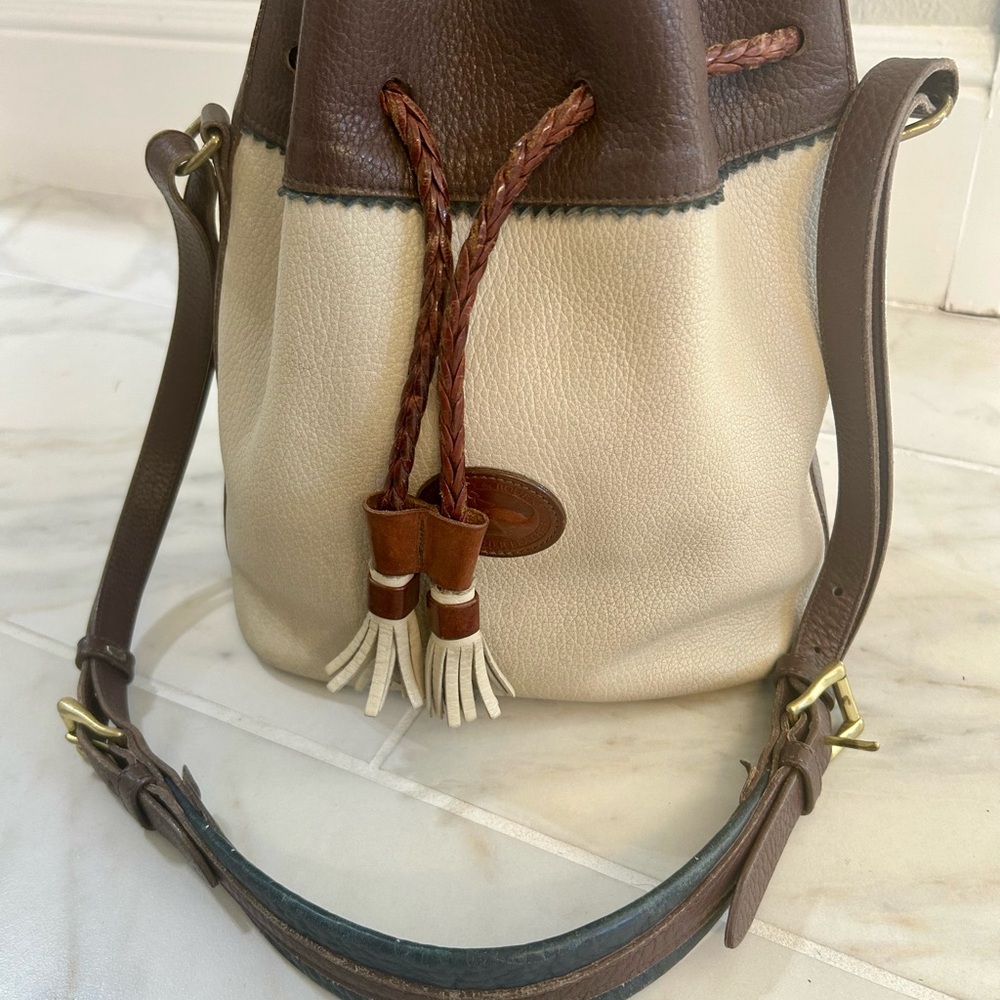 Dooney & Bourke Vintage Teton Leather Bucket Bag